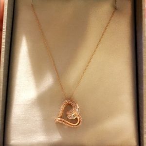 Zales Rose Gold Heart Necklace